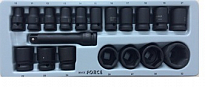Набор торцевых головок RF-T4193: ударных 1/2"DR 6-гранных (10-19,21-24,26,27,30,32мм) в лотке 14пр. 